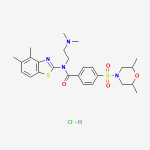 N-(4,5-dimethyl-1,3-benzothiazol-2-yl)-N-[2-(dimethylamino)ethyl]-4-[(2,6-dimethylmorpholin-4-yl)sulfonyl]benzamide hydrochloride