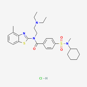 4-[cyclohexyl(methyl)sulfamoyl]-N-[2-(diethylamino)ethyl]-N-(4-methyl-1,3-benzothiazol-2-yl)benzamide hydrochloride