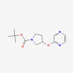 molecular formula C13H19N3O3 B6527557 tert-butyl 3-(pyrazin-2-yloxy)pyrrolidine-1-carboxylate CAS No. 954232-54-3
