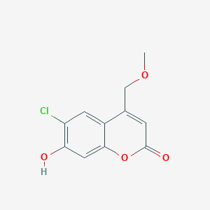 molecular formula C11H9ClO4 B065276 6-chloro-7-hydroxy-4-(methoxymethyl)-2H-chromen-2-one CAS No. 175205-11-5