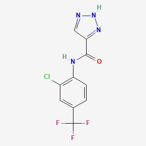 molecular formula C10H6ClF3N4O B6527621 N-[2-chloro-4-(trifluoromethyl)phenyl]-1H-1,2,3-triazole-5-carboxamide CAS No. 936323-91-0