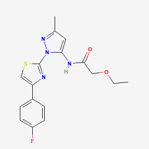 B6527782 2-ethoxy-N-{1-[4-(4-fluorophenyl)-1,3-thiazol-2-yl]-3-methyl-1H-pyrazol-5-yl}acetamide CAS No. 1019103-75-3