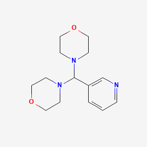 molecular formula C14H21N3O2 B6527795 Morpholine, 4,4'-(3-pyridinylmethylene)bis- CAS No. 122713-47-7