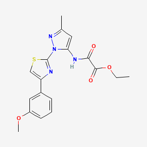 ethyl ({1-[4-(3-methoxyphenyl)-1,3-thiazol-2-yl]-3-methyl-1H-pyrazol-5-yl}carbamoyl)formate