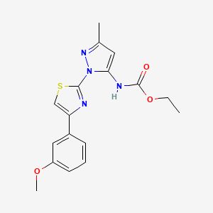 B6527809 ethyl N-{1-[4-(3-methoxyphenyl)-1,3-thiazol-2-yl]-3-methyl-1H-pyrazol-5-yl}carbamate CAS No. 1019095-45-4