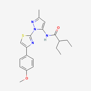 B6527822 2-ethyl-N-{1-[4-(4-methoxyphenyl)-1,3-thiazol-2-yl]-3-methyl-1H-pyrazol-5-yl}butanamide CAS No. 1019095-47-6