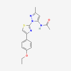 N-{1-[4-(4-ethoxyphenyl)-1,3-thiazol-2-yl]-3-methyl-1H-pyrazol-5-yl}acetamide