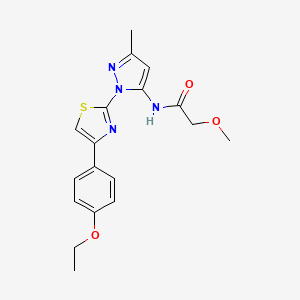 B6527838 N-{1-[4-(4-ethoxyphenyl)-1,3-thiazol-2-yl]-3-methyl-1H-pyrazol-5-yl}-2-methoxyacetamide CAS No. 1019095-57-8