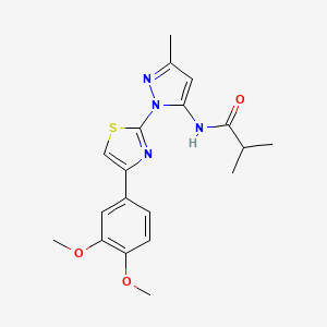 N-{1-[4-(3,4-dimethoxyphenyl)-1,3-thiazol-2-yl]-3-methyl-1H-pyrazol-5-yl}-2-methylpropanamide