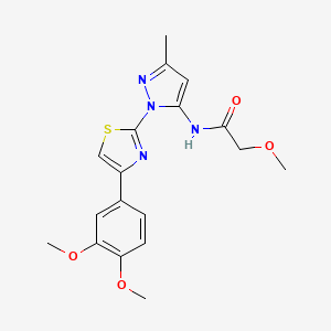 N-{1-[4-(3,4-dimethoxyphenyl)-1,3-thiazol-2-yl]-3-methyl-1H-pyrazol-5-yl}-2-methoxyacetamide