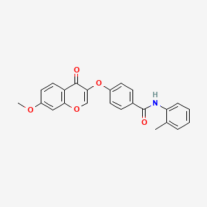 4-[(7-methoxy-4-oxo-4H-chromen-3-yl)oxy]-N-(2-methylphenyl)benzamide