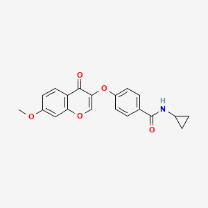 molecular formula C20H17NO5 B6528123 N-cyclopropyl-4-[(7-methoxy-4-oxo-4H-chromen-3-yl)oxy]benzamide CAS No. 946384-98-1