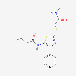 N-(2-{[(methylcarbamoyl)methyl]sulfanyl}-4-phenyl-1,3-thiazol-5-yl)butanamide