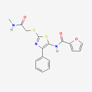 N-(2-{[(methylcarbamoyl)methyl]sulfanyl}-4-phenyl-1,3-thiazol-5-yl)furan-2-carboxamide