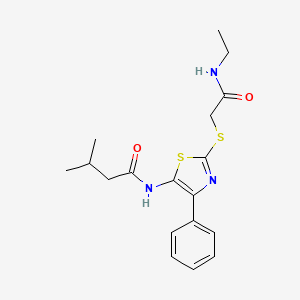 N-(2-{[(ethylcarbamoyl)methyl]sulfanyl}-4-phenyl-1,3-thiazol-5-yl)-3-methylbutanamide