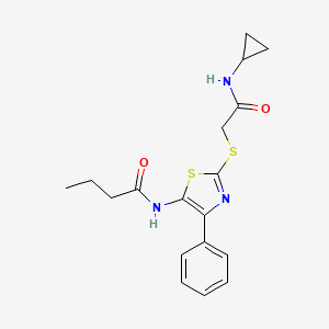 N-(2-{[(cyclopropylcarbamoyl)methyl]sulfanyl}-4-phenyl-1,3-thiazol-5-yl)butanamide