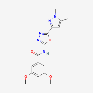 N-[5-(1,5-dimethyl-1H-pyrazol-3-yl)-1,3,4-oxadiazol-2-yl]-3,5-dimethoxybenzamide