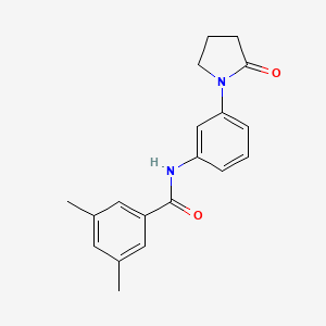 3,5-dimethyl-N-[3-(2-oxopyrrolidin-1-yl)phenyl]benzamide