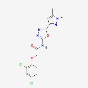 2-(2,4-dichlorophenoxy)-N-[5-(1,5-dimethyl-1H-pyrazol-3-yl)-1,3,4-oxadiazol-2-yl]acetamide