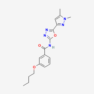 3-butoxy-N-[5-(1,5-dimethyl-1H-pyrazol-3-yl)-1,3,4-oxadiazol-2-yl]benzamide