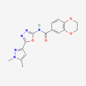 N-[5-(1,5-dimethyl-1H-pyrazol-3-yl)-1,3,4-oxadiazol-2-yl]-2,3-dihydro-1,4-benzodioxine-6-carboxamide