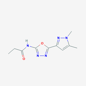 N-[5-(1,5-dimethyl-1H-pyrazol-3-yl)-1,3,4-oxadiazol-2-yl]propanamide