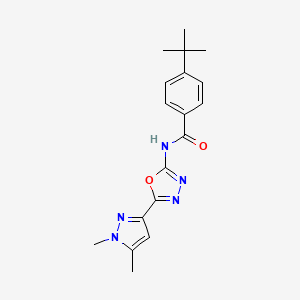 4-tert-butyl-N-[5-(1,5-dimethyl-1H-pyrazol-3-yl)-1,3,4-oxadiazol-2-yl]benzamide