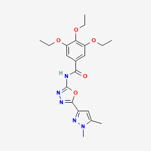 N-[5-(1,5-dimethyl-1H-pyrazol-3-yl)-1,3,4-oxadiazol-2-yl]-3,4,5-triethoxybenzamide