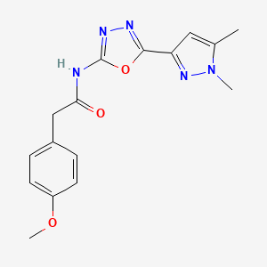N-[5-(1,5-dimethyl-1H-pyrazol-3-yl)-1,3,4-oxadiazol-2-yl]-2-(4-methoxyphenyl)acetamide