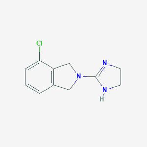 molecular formula C11H12ClN3 B065288 4-Chloro-2-(imidazolin-2-YL)isoindoline hydrochloride CAS No. 170034-96-5
