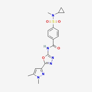 B6528813 4-[cyclopropyl(methyl)sulfamoyl]-N-[5-(1,5-dimethyl-1H-pyrazol-3-yl)-1,3,4-oxadiazol-2-yl]benzamide CAS No. 1019102-60-3