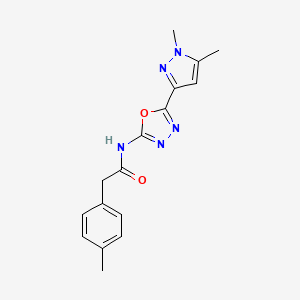 N-[5-(1,5-dimethyl-1H-pyrazol-3-yl)-1,3,4-oxadiazol-2-yl]-2-(4-methylphenyl)acetamide