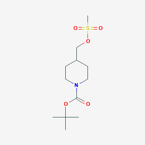 molecular formula C12H23NO5S B065291 tert-Butyl 4-(((methylsulfonyl)oxy)methyl)piperidine-1-carboxylate CAS No. 161975-39-9