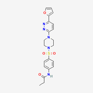 B6529129 N-[4-({4-[6-(furan-2-yl)pyridazin-3-yl]piperazin-1-yl}sulfonyl)phenyl]propanamide CAS No. 946274-82-4