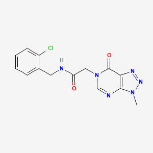 molecular formula C14H13ClN6O2 B6529534 N-[(2-chlorophenyl)methyl]-2-{3-methyl-7-oxo-3H,6H,7H-[1,2,3]triazolo[4,5-d]pyrimidin-6-yl}acetamide CAS No. 946276-48-8
