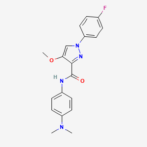 N-[4-(dimethylamino)phenyl]-1-(4-fluorophenyl)-4-methoxy-1H-pyrazole-3-carboxamide