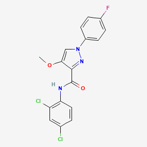 N-(2,4-dichlorophenyl)-1-(4-fluorophenyl)-4-methoxy-1H-pyrazole-3-carboxamide
