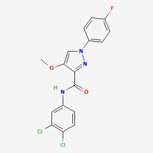 N-(3,4-dichlorophenyl)-1-(4-fluorophenyl)-4-methoxy-1H-pyrazole-3-carboxamide