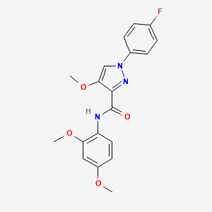 N-(2,4-dimethoxyphenyl)-1-(4-fluorophenyl)-4-methoxy-1H-pyrazole-3-carboxamide