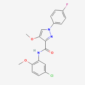 N-(5-chloro-2-methoxyphenyl)-1-(4-fluorophenyl)-4-methoxy-1H-pyrazole-3-carboxamide