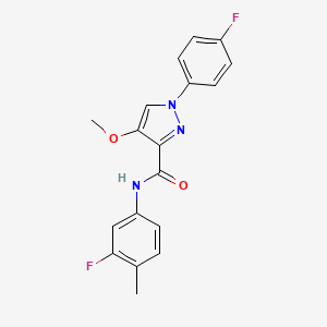 N-(3-fluoro-4-methylphenyl)-1-(4-fluorophenyl)-4-methoxy-1H-pyrazole-3-carboxamide