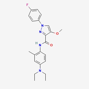 N-[4-(diethylamino)-2-methylphenyl]-1-(4-fluorophenyl)-4-methoxy-1H-pyrazole-3-carboxamide