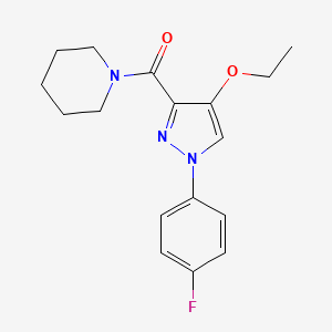 1-[4-ethoxy-1-(4-fluorophenyl)-1H-pyrazole-3-carbonyl]piperidine