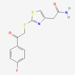 2-(2-{[2-(4-fluorophenyl)-2-oxoethyl]sulfanyl}-1,3-thiazol-4-yl)acetamide