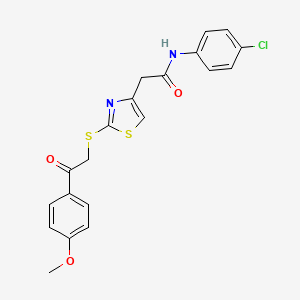 N-(4-chlorophenyl)-2-(2-{[2-(4-methoxyphenyl)-2-oxoethyl]sulfanyl}-1,3-thiazol-4-yl)acetamide