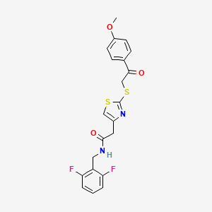 N-[(2,6-difluorophenyl)methyl]-2-(2-{[2-(4-methoxyphenyl)-2-oxoethyl]sulfanyl}-1,3-thiazol-4-yl)acetamide