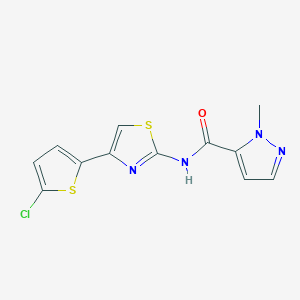 B6530172 N-[4-(5-chlorothiophen-2-yl)-1,3-thiazol-2-yl]-1-methyl-1H-pyrazole-5-carboxamide CAS No. 1019096-69-5