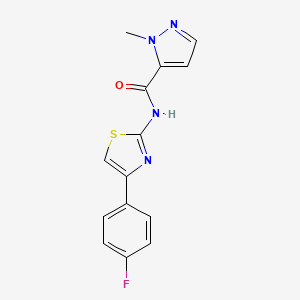 B6530187 N-[4-(4-fluorophenyl)-1,3-thiazol-2-yl]-1-methyl-1H-pyrazole-5-carboxamide CAS No. 1019096-76-4