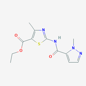 ethyl 4-methyl-2-(1-methyl-1H-pyrazole-5-amido)-1,3-thiazole-5-carboxylate