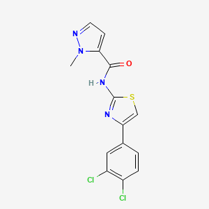 N-[4-(3,4-dichlorophenyl)-1,3-thiazol-2-yl]-1-methyl-1H-pyrazole-5-carboxamide